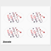 dag van de gelukkige verpleegkundigen BOKEH Ovale Sticker (Vel)