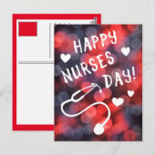 dag van de gelukkige verpleegkundigen briefkaart (Voorkant / Achterkant)