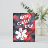 dag van de gelukkige verpleegkundigen briefkaart (Staand voorkant)
