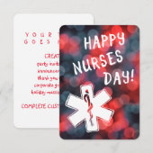 dag van de gelukkige verpleegkundigen kaart (Voorkant / Achterkant)