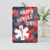 dag van de gelukkige verpleegkundigen kaart (Staand voorkant)