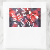 dag van de gelukkige verpleegkundigen rechthoekige sticker (Tas)