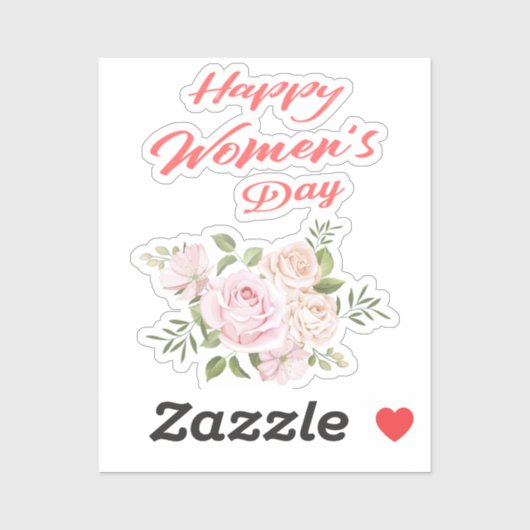 dag van de gelukkige vrouw sticker (Vel)