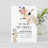 Dag van de Giraffe van partijdieren Kaart (Staand voorkant)