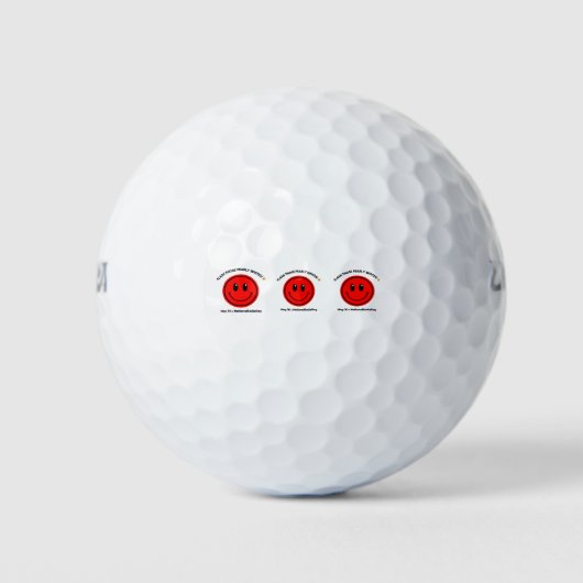 Dag van de glimlach 31 mei golfballen (Voorkant)