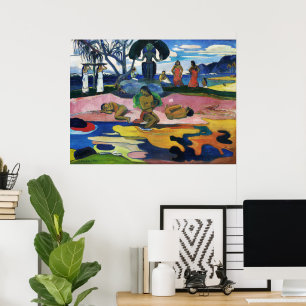 Dag van de God door Paul Gauguin Poster