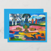 Dag van de God (Mahana no atua) door Paul Gauguin Briefkaart (Voorkant / Achterkant)