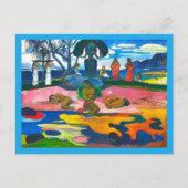 Dag van de God (Mahana no atua) door Paul Gauguin Briefkaart (Voorkant)