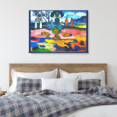 Dag van de God (Mahana no atua) door Paul Gauguin Canvas Afdruk (Insitu (Slaapkamer))