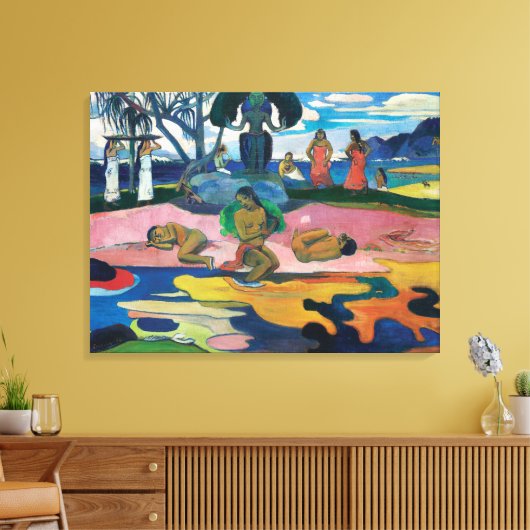 Dag van de God | Paul Gauguin | Canvas Afdruk (Insitu (Woonkamer))