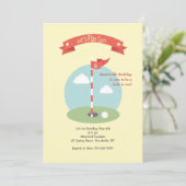 Dag van de Golfuitnodiging Kaart (Staand voorkant)