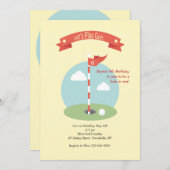 Dag van de Golfuitnodiging Kaart (Voorkant / Achterkant)