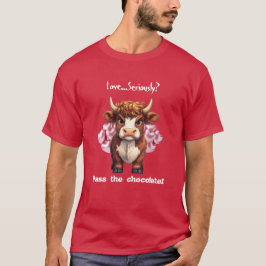 Dag van de Grumpy Highland Koe Valentijn T-shirt