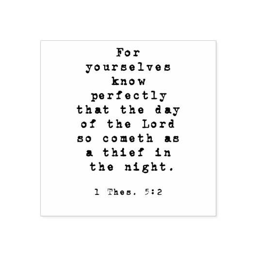 Dag van de Heer Schrift Rubberstempel (Afrduk)