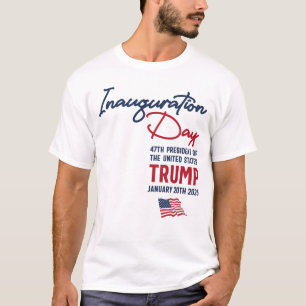 Dag van de inauguratie Trump Amerikaanse vlag T-shirt