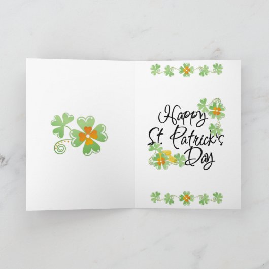 Dag van de kaart-St. Patricks Kaart (Binnen)