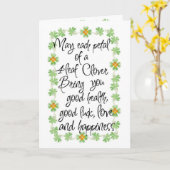 Dag van de kaart-St. Patricks Kaart (Gele Bloem)