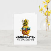 Dag van de kleuterschool handtekening Afstuderen j Kaart (Gele Bloem)