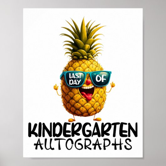 Dag van de kleuterschool handtekening Afstuderen j Poster (Voorkant)