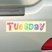 Dag van de klok Dinsdag van de week Bumpersticker (Op auto)