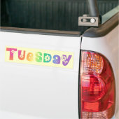 Dag van de klok Dinsdag van de week Bumpersticker (Op Truck)