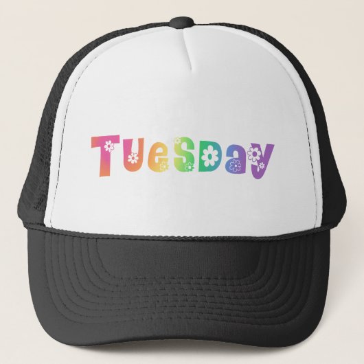Dag van de klok Dinsdag van de week Trucker Pet (Voorkant)
