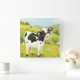 Dag van de koe vierkante klok