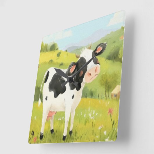 Dag van de koe vierkante klok (Hoek)