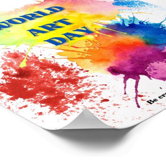 Dag van de Kunst van de Wereld met Verbluffende Wa Poster (Hoek)