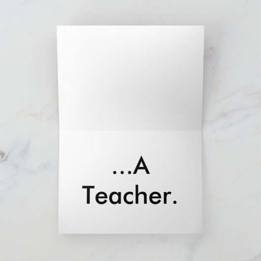 Dag van de leerkracht Wenskaart 4 Kaart (Binnen)