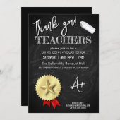 Dag van de leerkrachten | Uitnodigingen voor lerar (Voorkant / Achterkant)