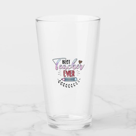 Dag van de leraar Beste leraar Overste Glas (Voorkant)