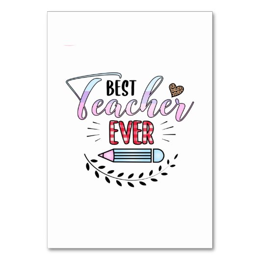 Dag van de leraar Beste leraar Overste Kaart (Voorkant)