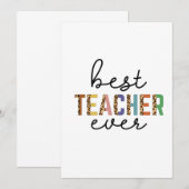 Dag van de leraar Beste leraar Overste Kaart (Voorkant / Achterkant)