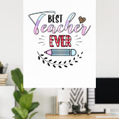 Dag van de leraar Beste leraar Overste Poster (Thuiskantoor)