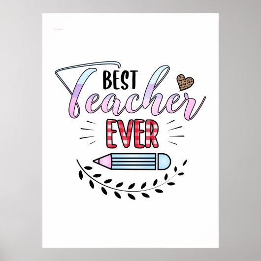 Dag van de leraar Beste leraar Overste Poster (Voorkant)
