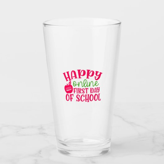 Dag van de leraar Gelukkig Online Eerste Dag van d Glas (Voorkant)