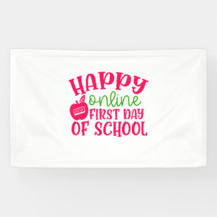 Dag van de leraar Gelukkig Online Eerste Dag van d Spandoek