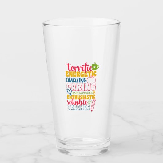 Dag van de leraar Verbazingende Leraar Glas (Voorkant)