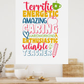 Dag van de leraar Verbazingende Leraar Poster (Keuken)
