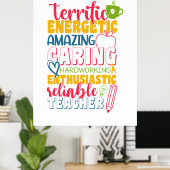 Dag van de leraar Verbazingende Leraar Poster (Thuiskantoor)