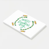dag van de leraren in de wereld post-it® notes (Schuin)