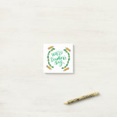 dag van de leraren in de wereld post-it® notes (Op bureau)