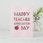 Dag van de Lerarenwaardering Bedankkaart (Staand voorkant)