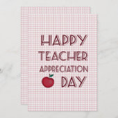 Dag van de Lerarenwaardering Bedankkaart (Voorkant / Achterkant)