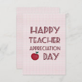 Dag van de Lerarenwaardering Bedankkaart (Voorkant / Achterkant)