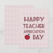 Dag van de Lerarenwaardering Bedankkaart (Voorkant / Achterkant)