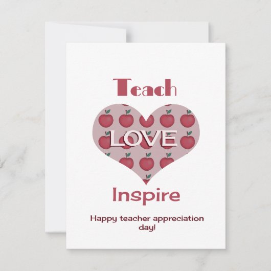 Dag van de Lerarenwaardering Bedankkaart (Voorkant)
