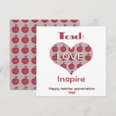 Dag van de Lerarenwaardering Bedankkaart (Voorkant / Achterkant)