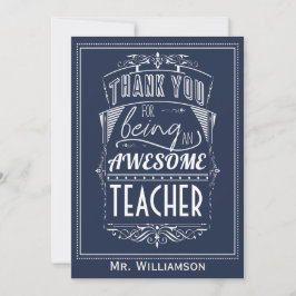 Dag van de Lerarenwaardering Bedankt Flat Kaart